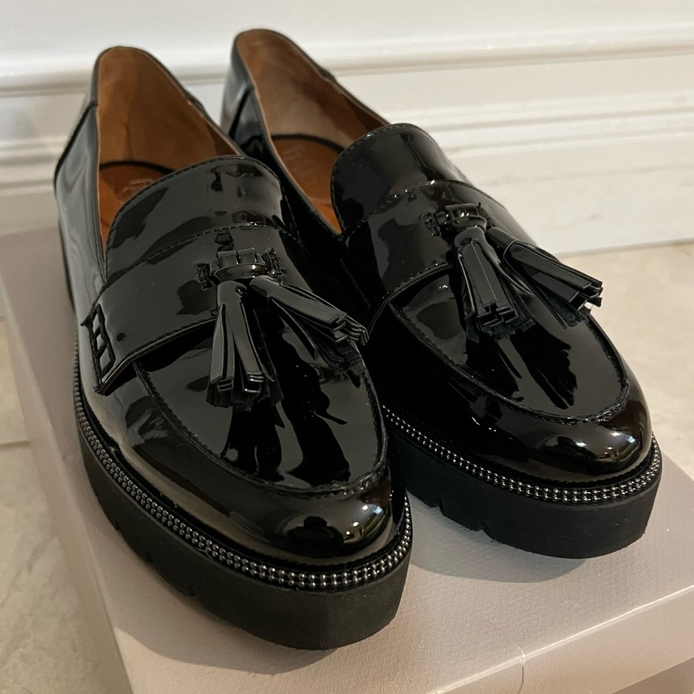 Franco Sarto Loafers - Black Leather